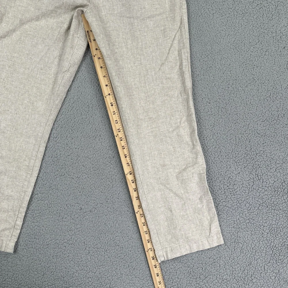 Banana Republic Linen Cotton Pants Men 34x30 Beige Khaki Flap Pocket Breathable